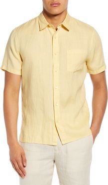 Short Sleeve Slim Fit Linen Sport Shirt