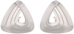 BREUNING Sterling Silver Stepped Triangle Stud Earrings at Nordstrom Rack