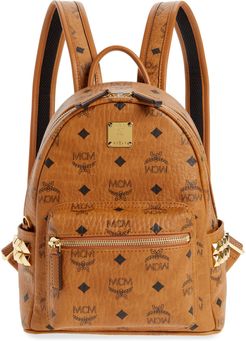 Small Stark Visetos Coated Canvas Backpack - Brown