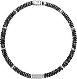 Black Caviar Diamond 6-Link Rope Necklace