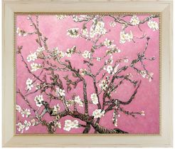 Overstock Art Branches of an Almond Tree in Blossom, Pearl Pink - Framed Oil reproduction of an original painting by La Pastiche