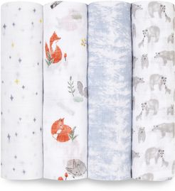 Set Of 4 Classic Swaddling Cloths