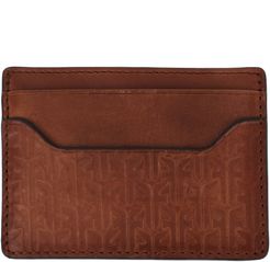 Austin Leather Money Clip Card Case - Brown