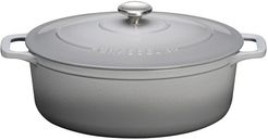 French Home Chausseur French 7.25-Quart Enameled Cast Iron Oval Dutch Oven - Celestial Grey at Nordstrom Rack