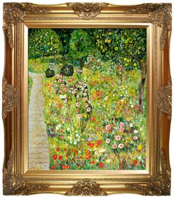 Overstock Art Fruit Garden With Roses - Framed Oil Reproduction of an Original Painting by Gustav Klimt at Nordstrom Rack