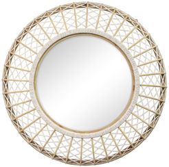 Stratton Home White/Natural Cassie Woven Rattan Wall Mirror at Nordstrom Rack