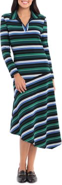 Multi Stripe Long Sleeve Dress