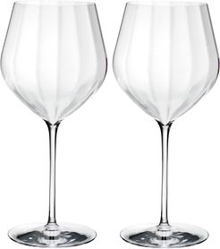 Elegance Optic Big Red Set Of 2 Lead Crystal Wine Glasses