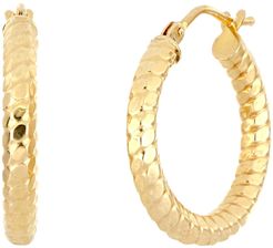 Bony Levy 14K Yellow Gold 15mm Textured Hoop Earrings at Nordstrom Rack