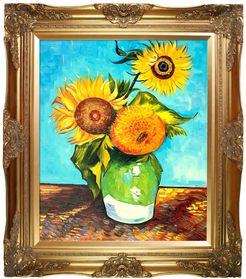 Overstock Art Sunflowers, First Version Hand Painted Oil on Canvas - 20" x 24" at Nordstrom Rack