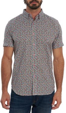 Ruffin Kaleidoscope Print Short Sleeve Button Up Shirt