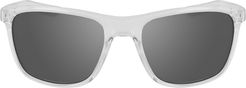 Essential Endeavor Wraparound Sunglasses - Crystal Clear/ Dark Grey