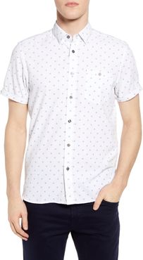 Slim Fit No Chip Short Sleeve Button-Up Shirt