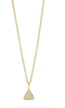 Bony Levy 18K Yellow Gold Diamond Petite Triangle Pendant Necklace - 0.04 ctw at Nordstrom Rack