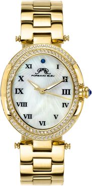Porsamo Bleu Women's South Sea Oval Swarovski Crystal Bracelet Watch, 30.75mm at Nordstrom Rack
