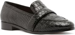 Schutz Romina Croc Embossed Leather Loafer at Nordstrom Rack