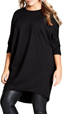 Plus Size Women's City Chic Oversize Knit Tee