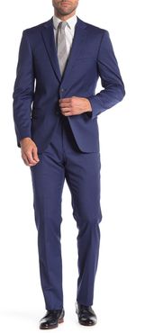 Tommy Hilfiger Blue Two Button Notch Lapel Classic Slim Fit Suit at Nordstrom Rack