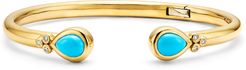 Classic Color Bellina Turquoise & Diamond Cuff Bracelet