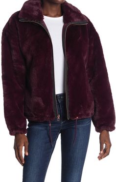 Lucky Brand Funnel Neck Faux Fur Jacket at Nordstrom Rack