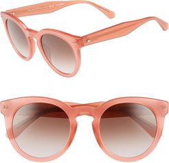 Alexuss 50mm Round Sunglasses - Peach