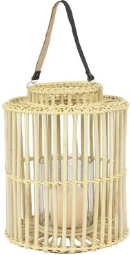 Willow Row Large Cylindrical Natural Rattan Rustic Birdcage Shape Lantern at Nordstrom Rack