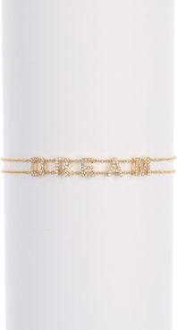 EF Collection 14K Yellow Gold Pave 'DREAM' Bracelet at Nordstrom Rack