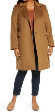 Plus Size Women's Fleurette Notch Collar Walking Coat