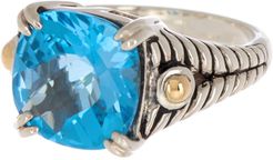 Effy Sterling Silver & 18K Yellow Gold Blue Topaz Ring - Size 7 at Nordstrom Rack