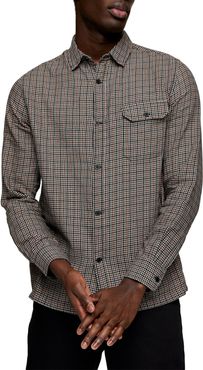 Slim Fit Grid Check Button-Up Shirt