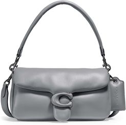 Pillow Leather Crossbody Bag - Grey