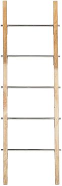 Willow Row Wooden Ladder With Silver Stainless Steel Handles - 19" X 50" at Nordstrom Rack