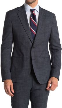 REISS Blunt Indigo Plaid Two Button Notch Lapel Suit Separates Blazer at Nordstrom Rack