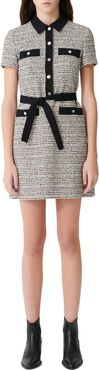 Renala Short Sleeve Tweed Cotton Blend Dress