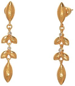 Gurhan 24K Gold Diamond Detail Feather Earrings - 0.072 ctw at Nordstrom Rack