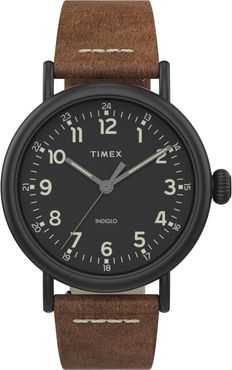 Timex Standard Leather Strap Watch, 40mm