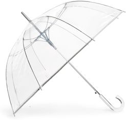 Auto Open Stick Clear Dome Umbrella - Metallic