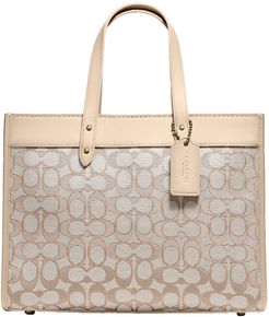 Field Signature Jacquard Tote - Ivory