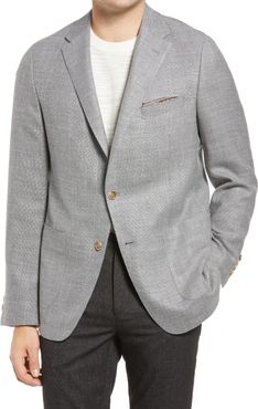 Big & Tall Hickey Freeman Storm Dust Classic Fit Basketweave Wool Blend Sport Coat