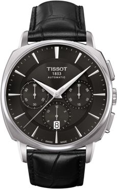 Tissot Men's T-Lord Automatic Chronograph Valjoux Croc Embossed Leather Strap Watch, 42.2mm at Nordstrom Rack