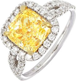 Cushion Yellow Diamond Halo Ring (Nordstrom Exclusive)