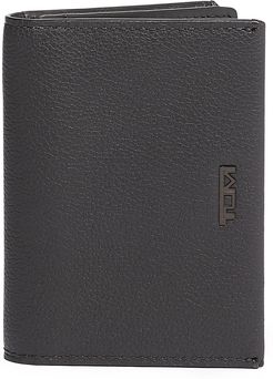Gusseted Leather Card Case - Grey
