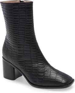 Contour Croc Embossed Leather Boot