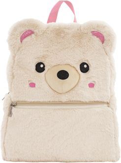 Bear Faux Fur Backpack - White