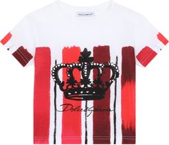 Infant Dolce & gabbana Kids' Stripe Crown Logo Graphic Tee