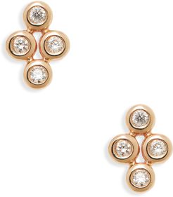 Dana Rebecca Lulu Jack Four-Bezel Diamond Stud Earrings
