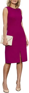 Sleeveless Crepe Sheath Dress