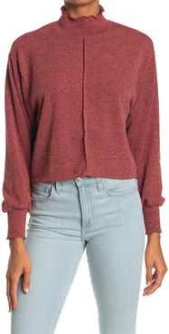 Lush Front Seam Boxy Mock Neck Sweater at Nordstrom Rack