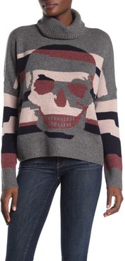 SKULL CASHMERE Justine Cowl Neck Skull Print Wool & Cashmere Sweater at Nordstrom Rack