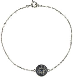 Suzy Levian Sterling Silver Sapphire & Created Sapphire Pave Disc Bracelet at Nordstrom Rack